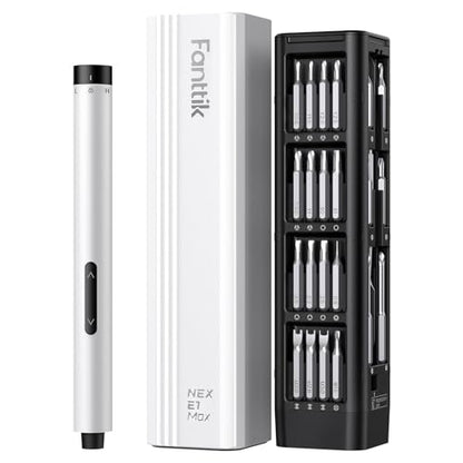 Fanttik E1 Max Electric Screwdriver, 53-in-1 Screwdriver for DIY (White) - color: White