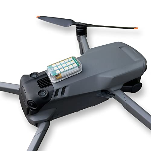 SYMIK GS600 Drone Strobe Light, 6 km (3.7 Mile) Visibility Distance, White/Red/Green 3 Color, Meets FAA Anti-Collision Lighting Req for DJI Mavic 3 Pro/Classic, Air 3S/Air 3/2s/Mini 4 Pro/Mini 4K - size: GS600