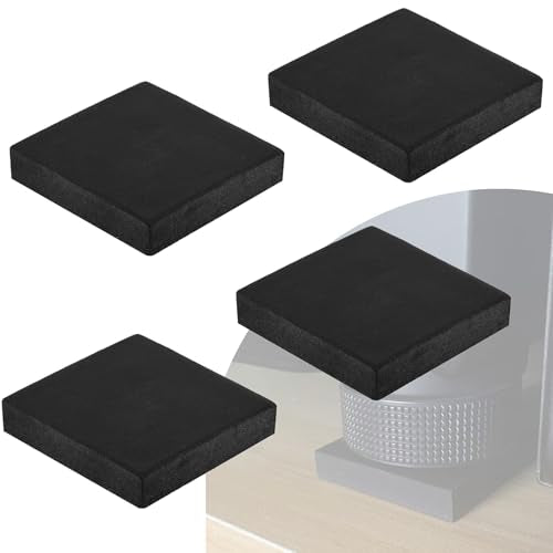 Rubber Blocks Anti-Vibration Hard Pads 2"/ 50mm Square Non-Slip Vibration Damping Mats for HVAC Air Compressor AC Units - 4 PCS 2" x 2" x 0.4" (10mm TH) - size: 0.4"/ 10mm Thickness