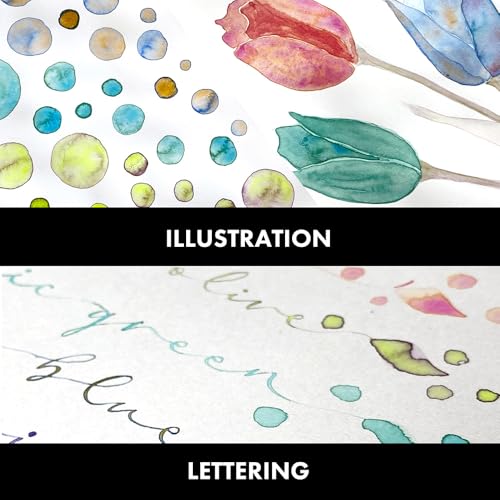 Kuretake Gansai Tambi GRANULATING COLORS 2, 5 Color Set, Made in Japan - style: Granulating II