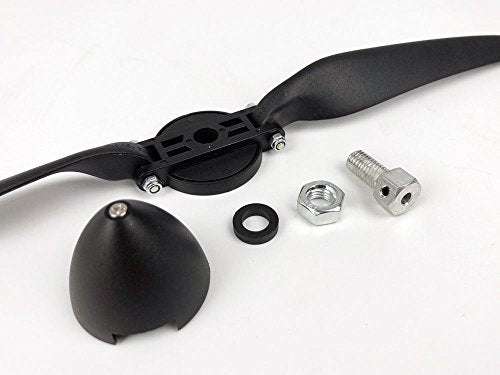 Viloga RC Folding Propeller 7×3 inch w/Spinner Size D32×H28mm, and Motor Shaft Diameter φ3.17 with Nylon Plastic Spinner for RC Plane Drone Remote Control Airplane (7×3, Shaft φ3.17) - size: 7×3, Shaft φ3.17