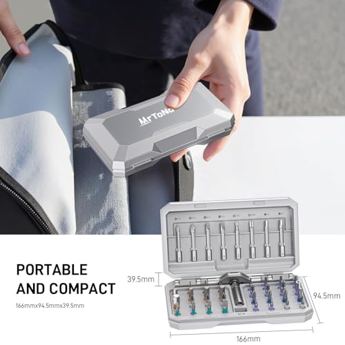 42 in 1 Magnetic Ratchet Screwdriver Set, T Handle Ratchet Screwdriver Kit - color: Light Grey, size: 42 PCS