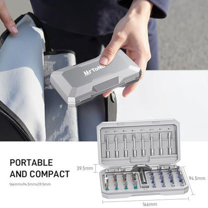 42 in 1 Magnetic Ratchet Screwdriver Set, T Handle Ratchet Screwdriver Kit - color: Light Grey, size: 42 PCS