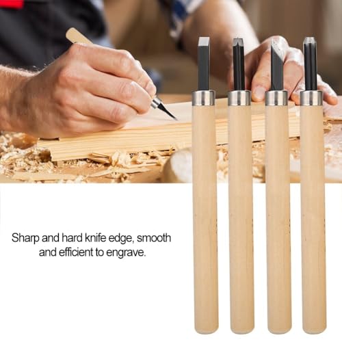 4-Piece Wood Carving Knife Set for Rubber Stamps, #1 - size: #3