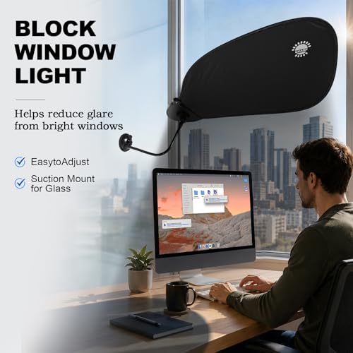 Laptop Sun Shade and Office Cubicle Desk Shade for Window and Screen Glare