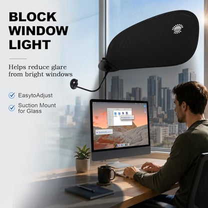 Laptop Sun Shade and Office Cubicle Desk Shade for Window and Screen Glare