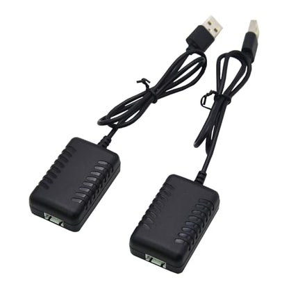Blomiky 2 Pack 11.1V 2000mA XH-4P Plug USB Charge Cable for 3S Lipo Battery /11.1V 2A USB 2