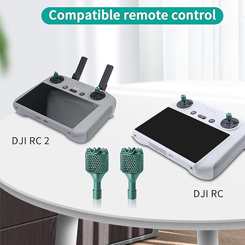 Hanatora Joysticks Stick for DJI RC,RC 2(Neo,Flip,Air 3S,Air 3,Mini 5/4/3 Pro,Mini 3,Mavic 3 Classic/Pro Drone Controller),Remote Control Joy Sticks Thumb Accessories (Gold&Green) - color: Gold&green
