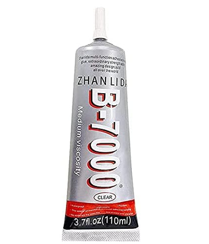 B-7000 110ML Adhesive, Multi-Function Glues Transperant Paste Adhesive Suitable for Phone Frame Bumper Jewelry Multi-Purpos,110ML/3.7fl.oz,with 3X Cleaning Cloth