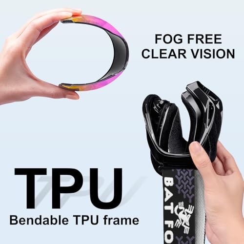 Motorcycle Glasses Goggles Dirt Bike Motocross Safety ATV Tactical Riding (Hd Purple-black, Adult) - color: Hd Purple-black