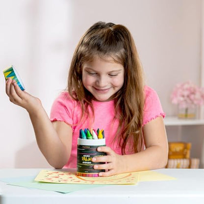 PLAYVIBE Jumbo Crayons, 18 Colors for Preschool Supplies, Washable Crayons