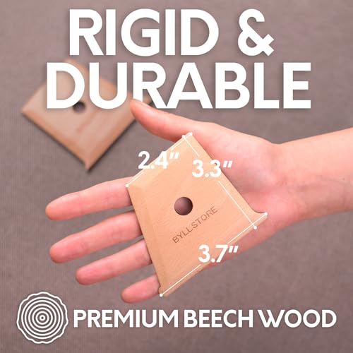 Byllstore Pottery Ribs & Trimming Tools | 2 Foot Shaper Tools | 4 Clay Texture Ribs | Solid Beech Wood | Several Pack Options (2-Pack) - color: 2 Pack | Pottery Ribs