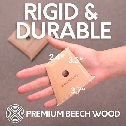 Byllstore Pottery Ribs & Trimming Tools | 2 Foot Shaper Tools | 4 Clay Texture Ribs | Solid Beech Wood | Several Pack Options (2-Pack) - color: 2 Pack | Pottery Ribs