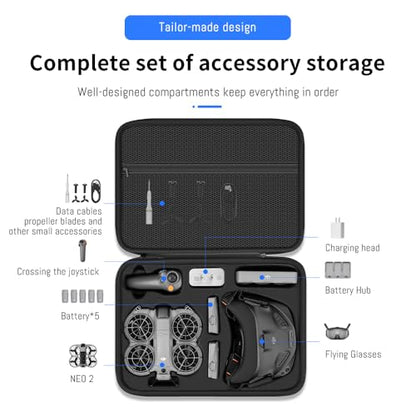 Neo 2 Carrying Case, Portable Shoulder Bag Trave case for DJI Neo 2 Drone