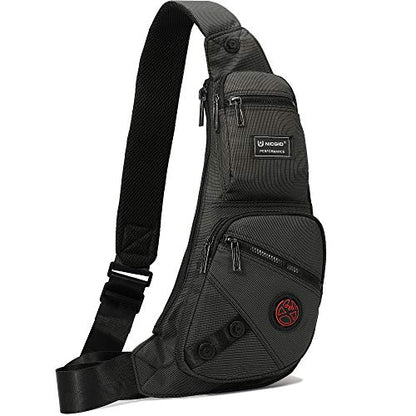 NICGID Sling Bag Chest Shoulder Backpack Crossbody Daypack for Men Women - color: Black-1