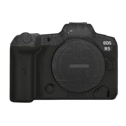 Anti-Scratch Camera Skin Wrap R5 Sticker Coat Vinly Protective Film Body Protector Decals Cover for Canon EOS R5 R 5 (Circuit Black) - color: Circuit Black