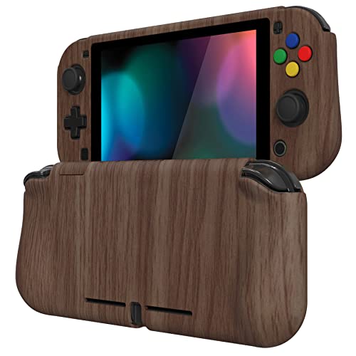 PlayVital ZealProtect Protective Case for Nintendo Switch Lite, Hard Shell Ergonomic Grip Cover for Nintendo Switch Lite w/Screen Protector & Thumb Grip Caps & Button Caps - Wood Grain - color: Wood Grain