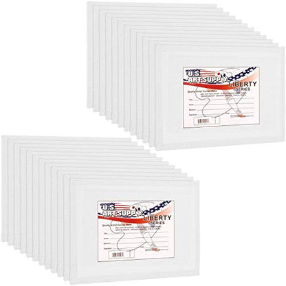 U.S. Art Supply 11 X 14 Inch Art Canvas Board Panels 24 Pack - 8 Ounce - size: 11" x 14"