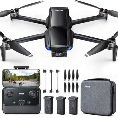 Ruko U11MINI 4K GPS Drone with Camera for Adults (96-Min Flight) - color: Classic Black
