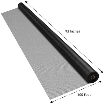 Patio Porch Screen Mesh Roll - 95"x100', Easy-to-Cut Porch Screen Mesh Roll for Patio, Pool, Durable Patio Screen Mesh Replacement - size: 95” x 100’
