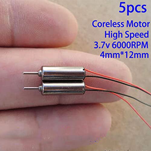 Acxico 5Pcs 4mm Mini Micro DC 3V 60000RPM high Speed Hollow Cup Coreless Motor RC Drone