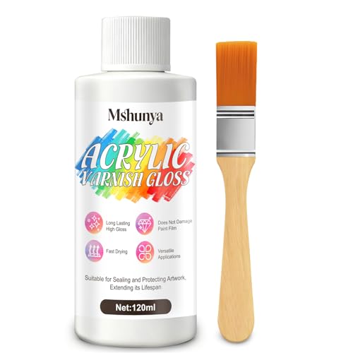 Gloss Varnish for Acrylic Painting, Non-Yellowing, Quick Drying Non Stick