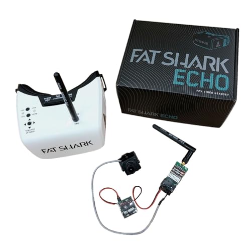 Fat Shark Recon Echo DVR FPV Goggles and Camera & Transmitter Combo - Fixed-Focus Prime Lens, B3 Mount, White