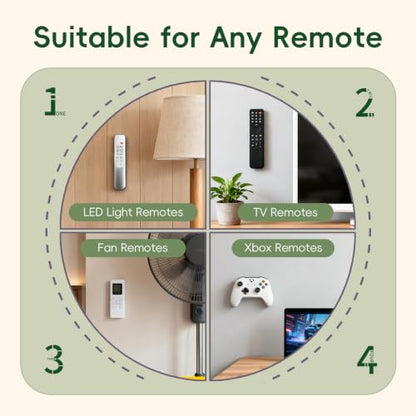 Magnetic Remote Control Holder Wall Mount for TV Fan 6 Pack Green - color: 6 Green, size: Square