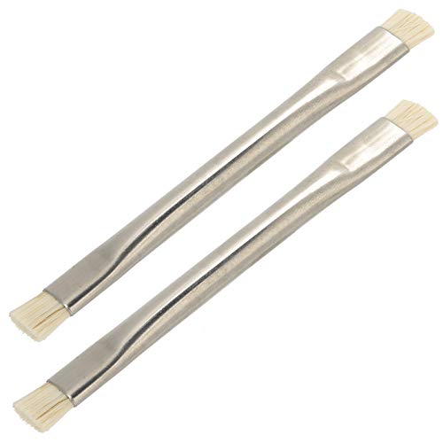2Pcs Anti Static Brush, Long Handle Lab Cleaning Anti Static ESD Brush for Phone Keyboard Tablet PCB and BGA Repair Soldering