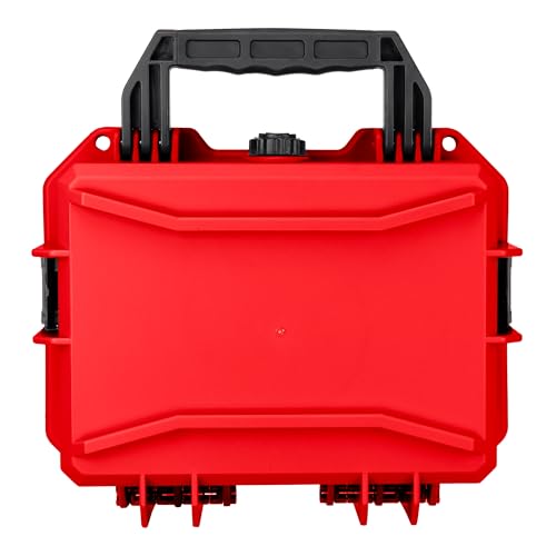 Eylar 11.8" Intact Series Compact Hard Camera Case, Lightweight and Durable Stacker Design with Foam (Red) - color: Red