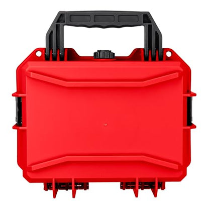 Eylar 11.8" Intact Series Compact Hard Camera Case, Lightweight and Durable Stacker Design with Foam (Red) - color: Red