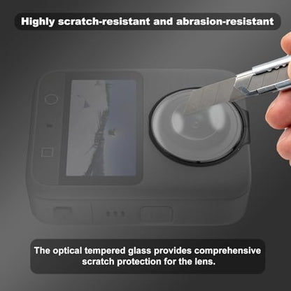 2pcs Lens Guards for DJI Osmo 360 Camera, Snap-On Front and Rear Lens Protector Case Cover Caps Compatible with DJI Osmo 360 Accessories