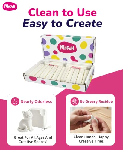 White 16-Pack Non Drying Modeling Clay, Each 1.76oz, 28 oz Total - color: White, size: 1.75 lbs