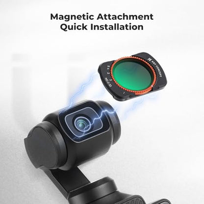 K&F CONCEPT Magnetic VND2-32 Filter Compatible with DJI Osmo Pocket 4/3 - style: ND2-32