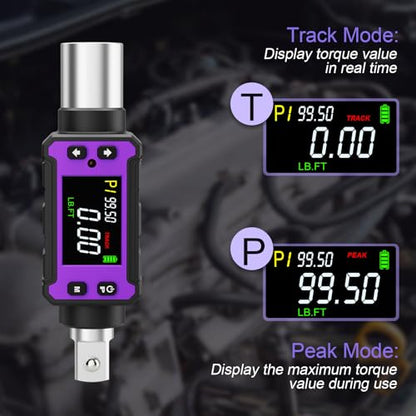 ANPUDS 1/2" Digital Torque Adapter Set (2-99.6 Ft.lb / 2.7-135 Nm) - size: 2-99.6 Ft.lb/2.7-135 Nm