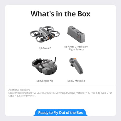 DJI Avata 2 Fly Smart Combo (Single Battery), FPV Drone With Camera 4K - style: Fly Smart Combo (Single Battery)