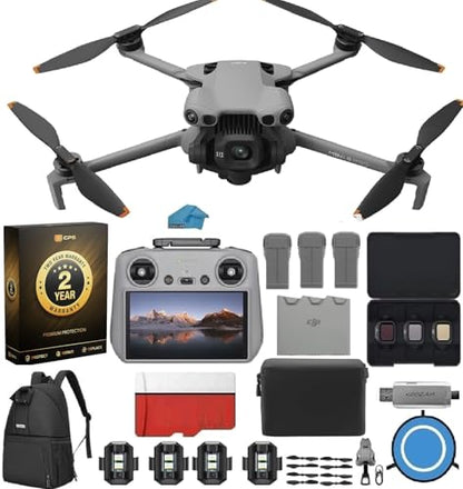 DJI Mini 5 Pro Fly More Combo PLUS with DJI RC 2 Controller (with screen), Folding Drone with Camera, 1-Inch CMOS, 4K Drone for Beginners with Omnidirectional Obstacle Sensing, ActiveTrack 360°, 225° Gimbal Rotation, 3 High Capacity Batteries Bundle with