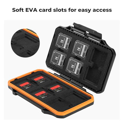 K&F CONCEPT 24 Slots Memory Card Case, Water-Resistant Shockproof - size: For 12 SD+12 CF