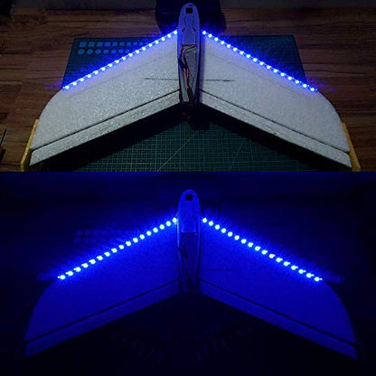 LED Light Strips for RC Cars Trucks Airplanes Drones Blue Green Red White Yellow Bundle