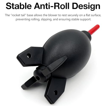 Rocket-Style Rubber Air Blower Dust Cleaner for DSLR Camera, Lens, and Keyboard – Red Duster