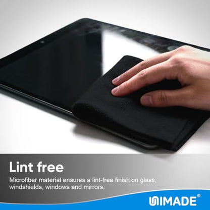 UNIMADE Microfiber Cleaning Cloth, 100 Sheets Microfiber Towels for Cars - color: Black