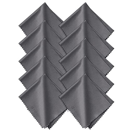 K&F CONCEPT 10 Pack Microfiber Lens Cleaning Cloth,15X18CM,Glasses Cleaner