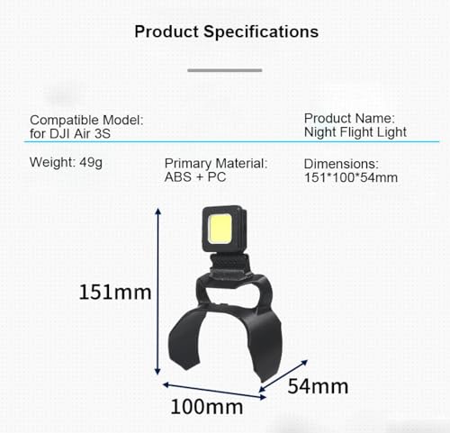 LED Navigation Light & Gimbal Guard for DJI AIR 3S Drone, 2-in-1 Anti-Collision Bumper Protective Cover with 3 Lighting Modes for Night Flying