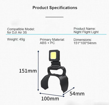 LED Navigation Light & Gimbal Guard for DJI AIR 3S Drone, 2-in-1 Anti-Collision Bumper Protective Cover with 3 Lighting Modes for Night Flying