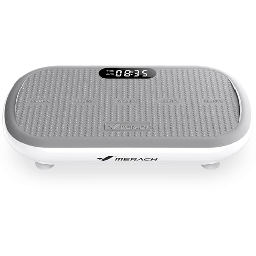 Merach CV40 Curved Vibration Plate Exercise Machine with 440lbs Capacity - color: White