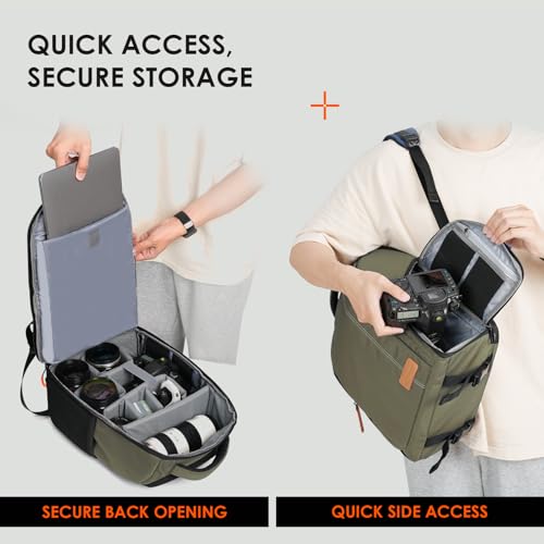 TARION Camera Backpack for Photographers Compact 15L, TB04 Green - color: Green