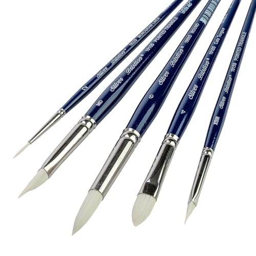 Silver Brush Limited Bristlon Variety Oil Paintbrush Set, 5pc - color: Variety Set, size: 5 count