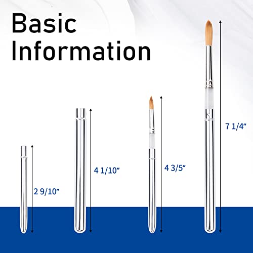 Falling in Art 2 Pcs Round Travel Paint Brush Set - style: 2 Pcs Travel Brush Set