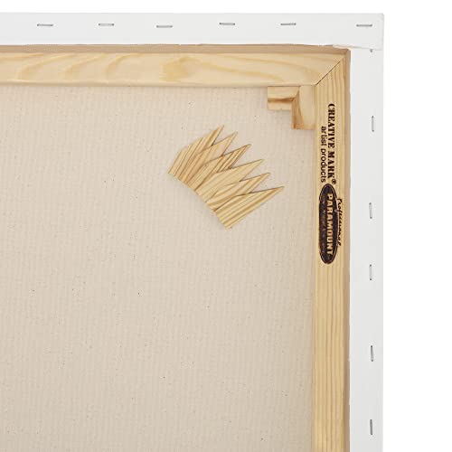 Paramount Professional Gallery Wrapped Canvases for Painting, 6x8 Pack of 3 Heavy-Duty Stretched Canvas, Unbleached 100% Cotton, 1-13/16 Deep, Acid-Free, Triple-Primed, Medium-Tooth Surface - size: 6x8"