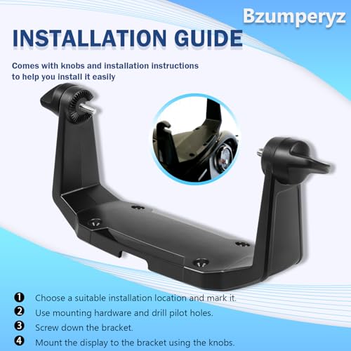 740146-1 Gimbal Bracket Mounting Bracket for Helix-7 Series Fish Finders All Models丨 Comes with Knobs &Mounting Screws丨Solid Hold - style: 740146-1